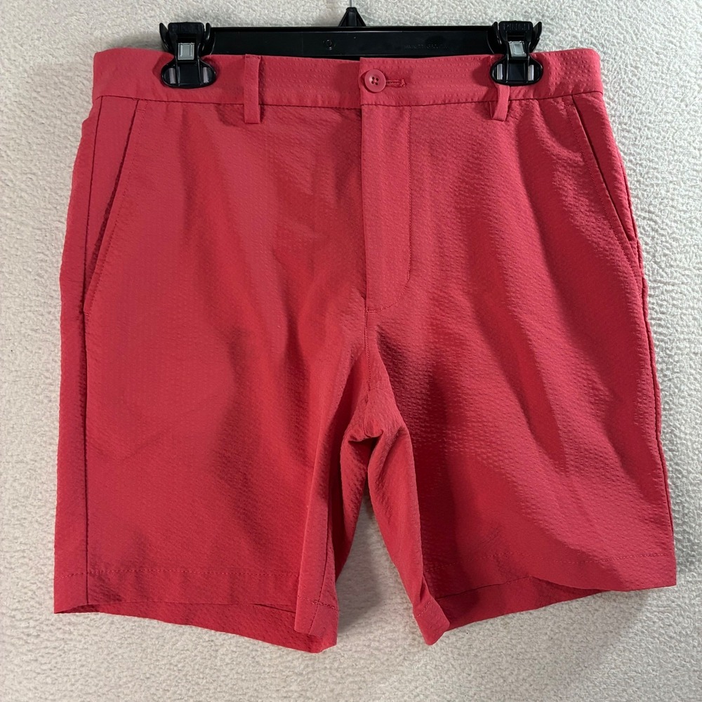 Vineyard Vines Performance Breaker Shorts Mens 30x8 Pink Seersucker‎ Golf Preppy